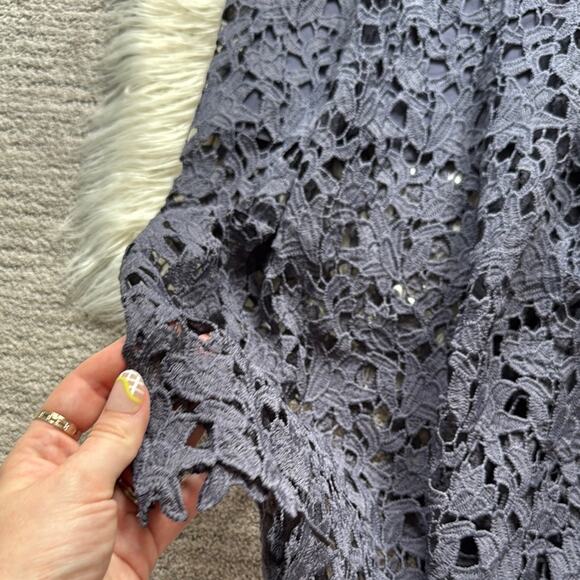 Astr The Label Lace A-Line Midi Dress Navy - Picture 11 of 12